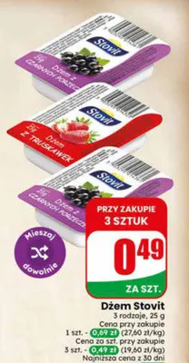 Dżem z czarnych porzeczek Stovit promocja w Dino