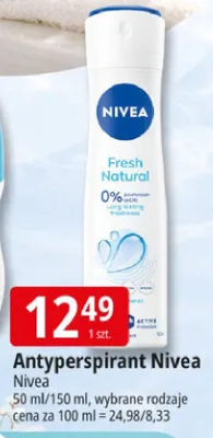 Antyperspirant Nivea Fresh Natural promocja w Leclerc
