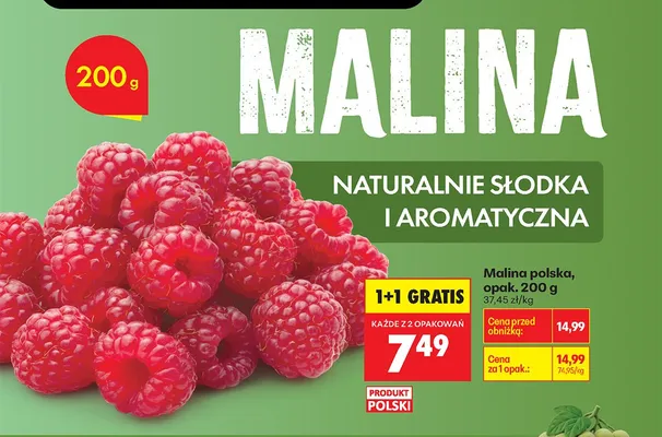 Malina polska promocja w Biedronka