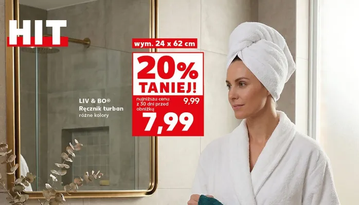 Ręcznik turban promocja w Kaufland