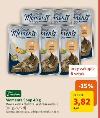 Mokra karma dla kota Moments Soup promocja w MAXI ZOO