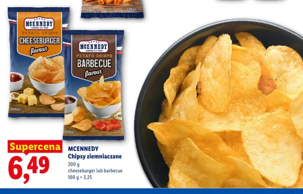 Chipsy ziemniaczane barbecue Mcennedy promocja w Lidl
