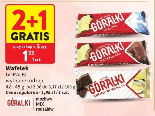 Wafelek Góralki mleczne promocja w Intermarche