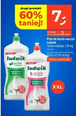 Płyn do mycia naczyń Ludwik różne rodzaje, 1,35 kg promocja w Dealz