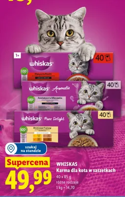 Karma dla kota w saszetkach Whiskas Aromatyczna Mieszanka promocja w Lidl