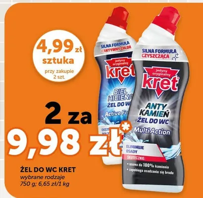Żel do WC Kret Anty Kamień Multi Action promocja w ABC