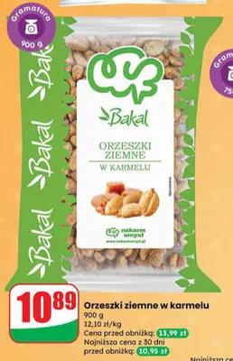 Orzeszki ziemne w karmelu promocja w Dino