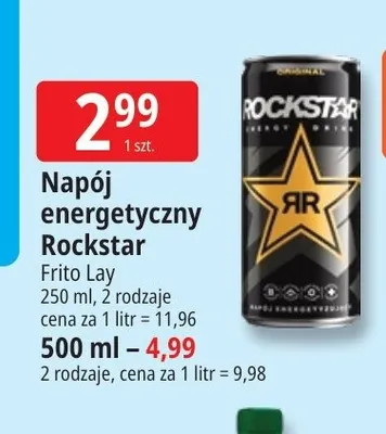 Napój energetyczny Rockstar 500 ml promocja w Leclerc
