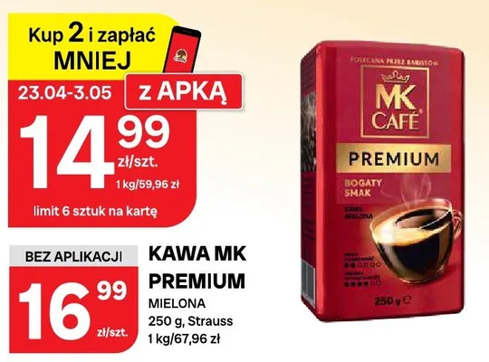 Kawa mk premium mielona promocja w Chorten