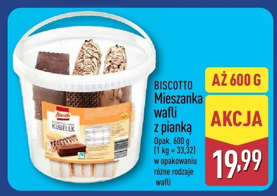 Mieszanka wafli z pianką promocja w Aldi