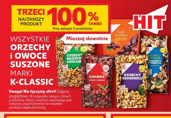 Orzechy i owoce suszone K-Classic promocja w Kaufland