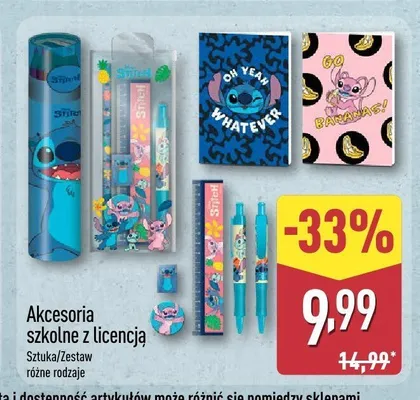 Akcesoria szkolne z licencją promocja w Aldi