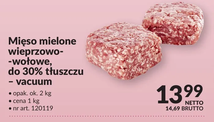 Mięso mielone wieprzowo-wołowe, do 30% tłuszczu - vacuum promocja w Makro