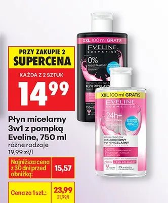 Płyn micelarny 3w1 z pompką różne rodzaje promocja w Biedronka