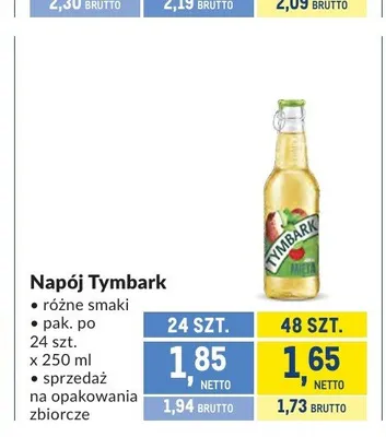 Napój Tymbark 24-pak 250 ml promocja w Makro