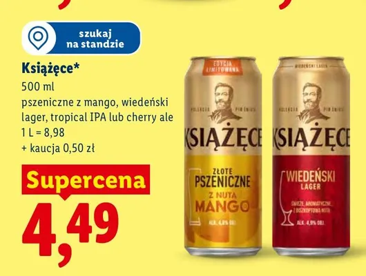 Piwo Książęce Cherry Ale promocja w Lidl