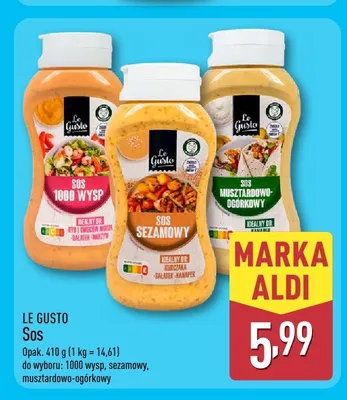 Sos 1000 wysp Le Gusto promocja w Aldi
