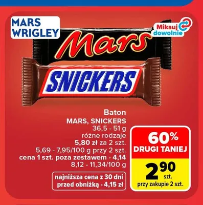 Baton Snickers promocja w Carrefour