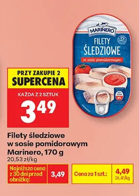 Filety śledziowe w sosie pomidorowym Marinero promocja w Biedronka