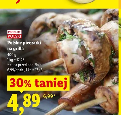 Pieczarki na grilla polskie promocja w Lidl