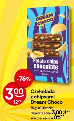 Czekolada z chipsami Dream Choco promocja w Żabka