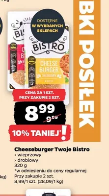 Cheeseburger wieprzowy Twoje Bistro promocja w Netto