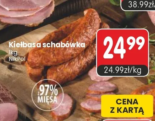 Kiełbasa schabówka NikPol promocja w Market Point