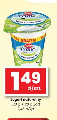 Jogurt naturalny Zott Primo promocja w emma MARKET