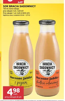 Sok tłoczone jabłko z pigwą Bracia Sadownicy promocja w Stokrotka