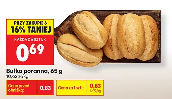 Bułka poranna promocja w Biedronka