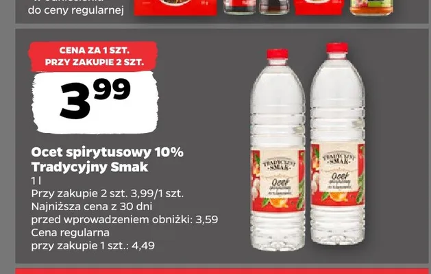 Ocet spirytusowy 10% Tradycyjny Smak promocja w Netto