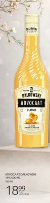 Likier jajeczny Advocaat Dalkowski 15% 500 ML promocja w Selgros