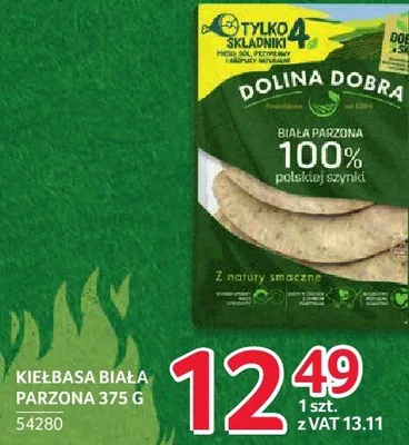 Kiełbasa biała parzona Dolina Dobra 54280 promocja w Selgros