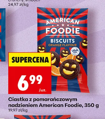 Ciastka z pomarańczowym nadzieniem American Foodie promocja w Biedronka