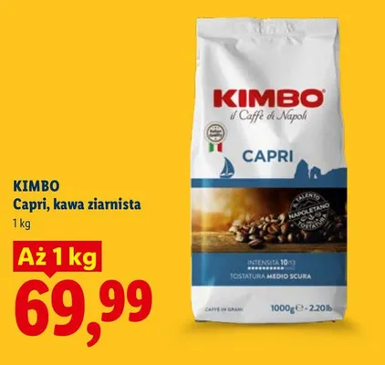 Kawa ziarnista Capri Kimbo promocja w Lidl