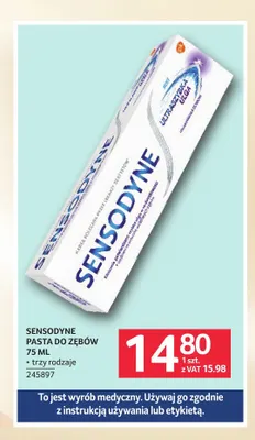 Pasta do zębów Sensodyne promocja w Selgros