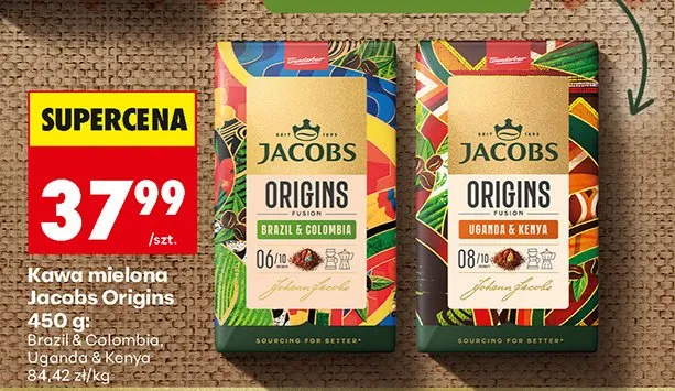 Kawa mielona Origins Brazil & Colombia promocja w Biedronka