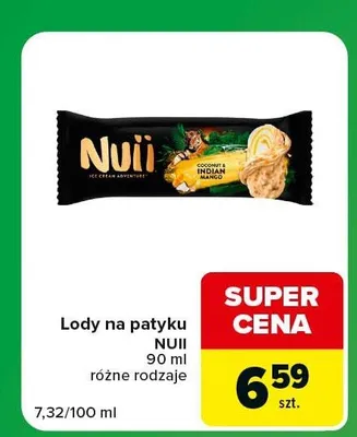 Lody na patyku Nuii promocja w Carrefour Express