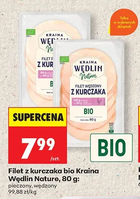Filet pieczony z kurczaka bio Kraina Wędlin Nature promocja w Biedronka