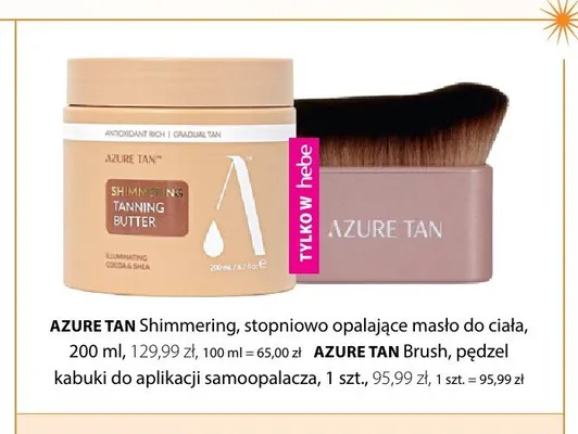Masło do ciała stopniowo opalające Azure Tan Shimmering promocja w Hebe