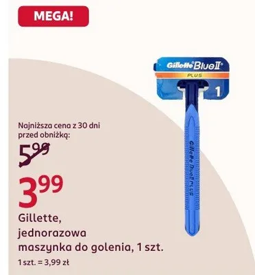 Jednorazowa maszynka do golenia promocja w Rossmann