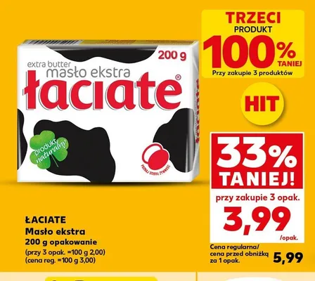 Masło ekstra Łaciate promocja w Kaufland