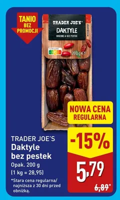 Daktyle bez pestek Trader Joe's promocja w Aldi