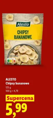 Chipsy bananowe Alesto promocja w Lidl