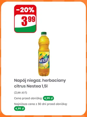Napój niegazowany herbaciany Nestea Citrus promocja w Dino
