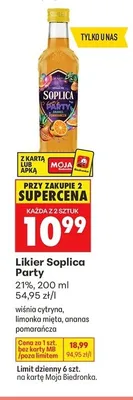 Likier Soplica Party wiśnia cytryna promocja w Biedronka