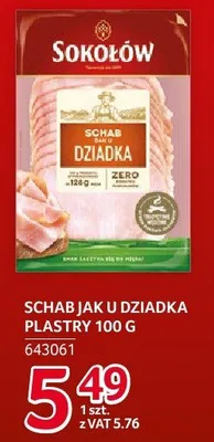 Schab jak u dziadka plastry Sokołów 100 g promocja w Selgros
