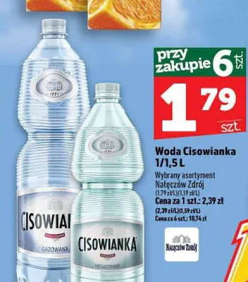 Woda mineralna Cisowianka promocja w TOPAZ