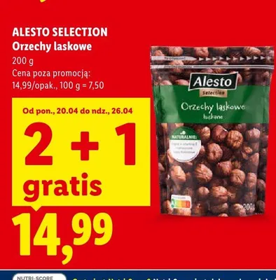 Orzechy laskowe Alesto Selection promocja w Lidl