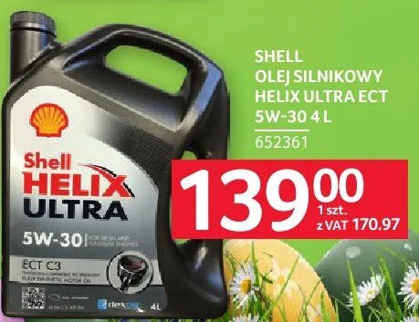 Olej silnikowy Shell Helix Ultra ECT 5W-30 4L promocja w Selgros